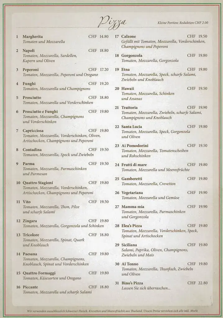 Bino's Pizzeria restaurant à Brienz