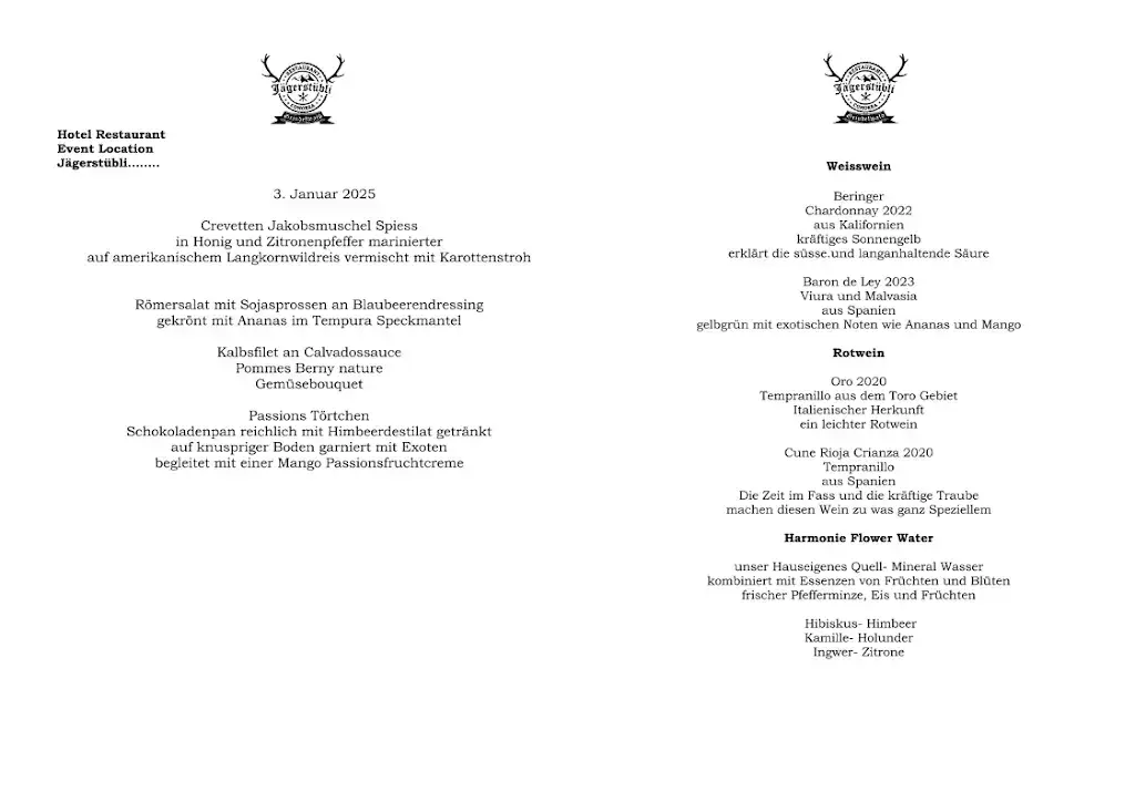 Menu_Hotel Restaurant Eventlocation Jägerstübli_Grindelwald_immagine_2