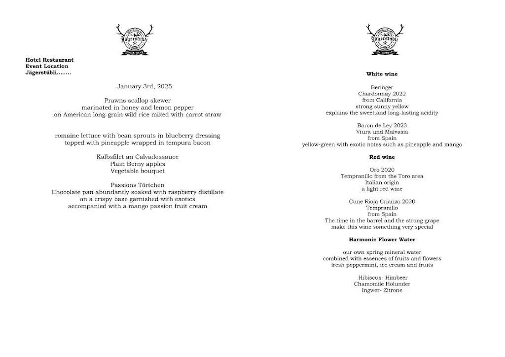 Menu_Hotel Restaurant Eventlocation Jägerstübli_Grindelwald_immagine_4