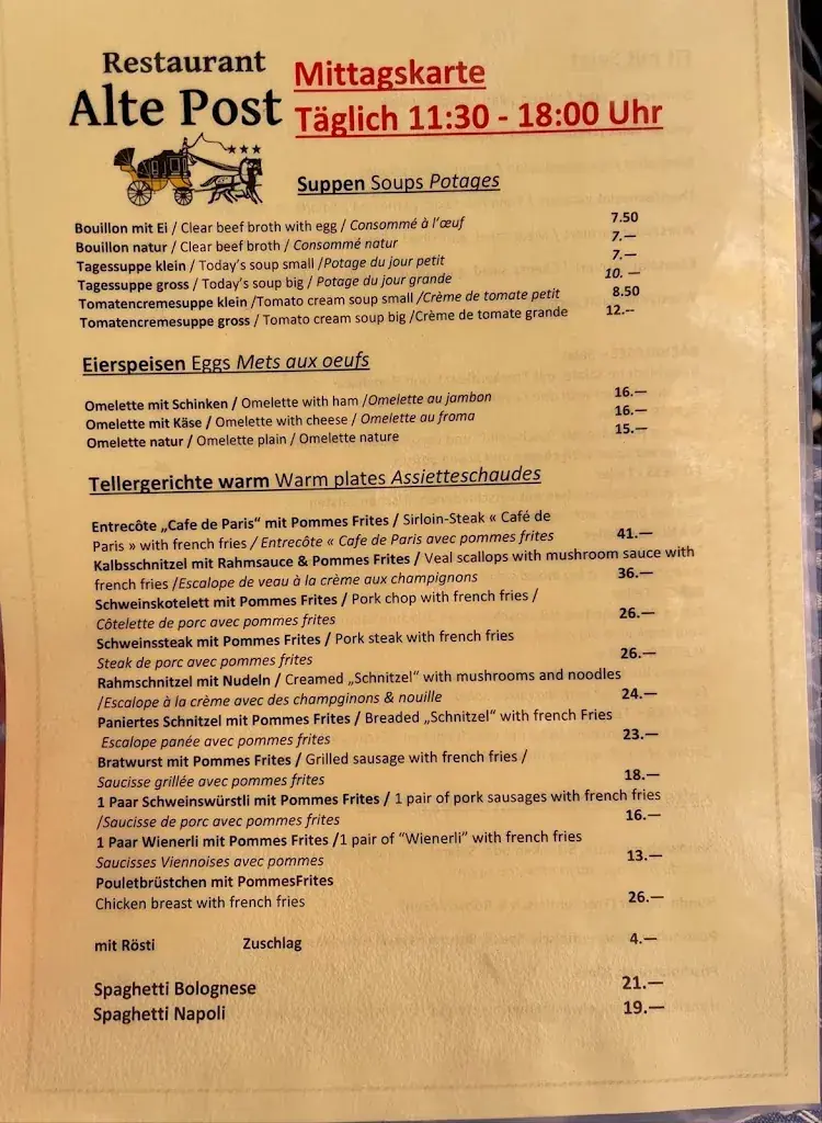 Menu_Restaurant Alte Post_Grindelwald_image_4