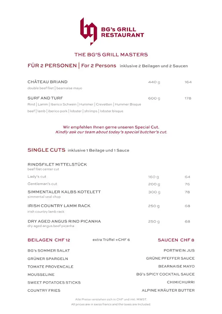 Menu_BG‘s Grill Restaurant_Grindelwald_image_1