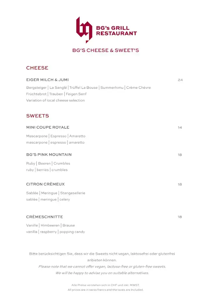 Menu_BG‘s Grill Restaurant_Grindelwald_image_3