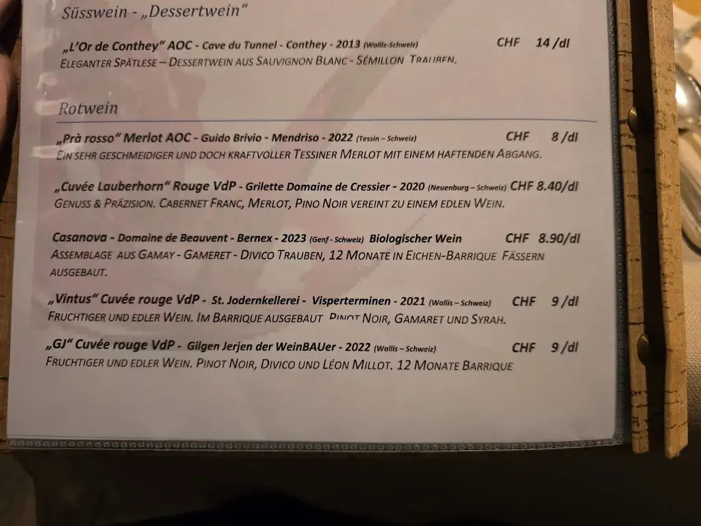 Menu_La Marmite @ Hotel Kirchbühl_Grindelwald_image_1