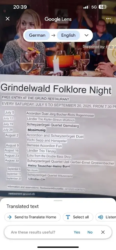 Martin Cowie_Restaurant Pizzeria Grund_Grindelwald_avis