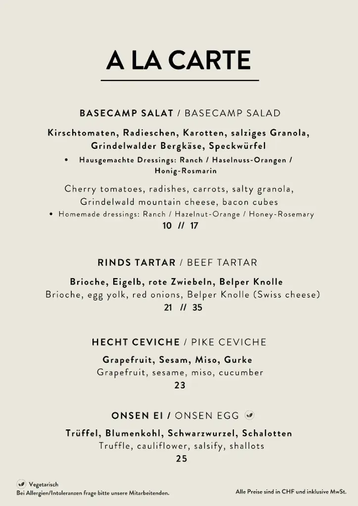 BaseCamp Restaurant restaurant à Grindelwald