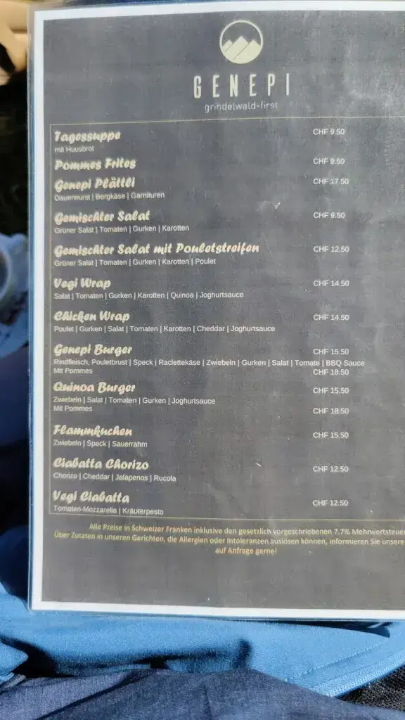 Menu_Skihütte Genepi_Grindelwald_image_2
