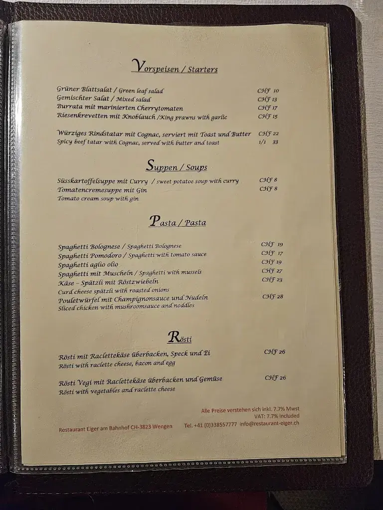 Menu_Restaurant Eiger Wengen_Wengen BE_image_4