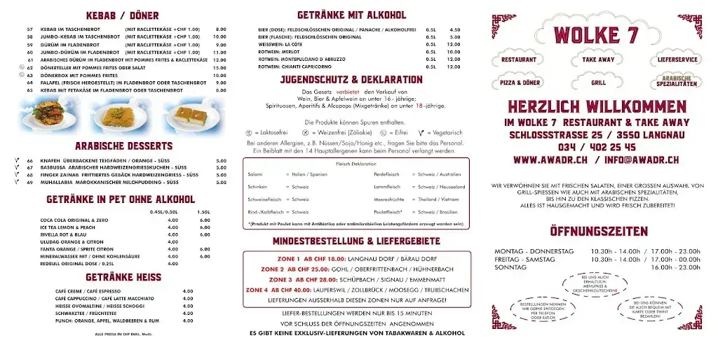 Menu_Wolke 7 - Restaurant & Take Away_Langnau im Emmental_image_2