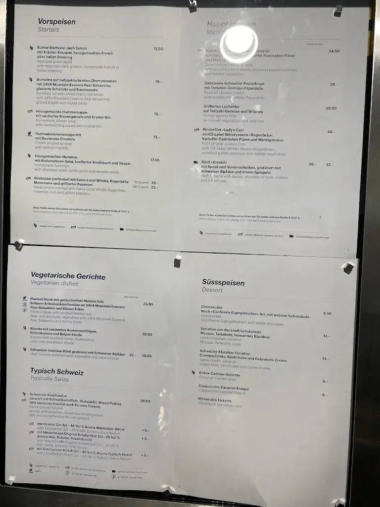 Menu_Restaurant Crystal_Jungfraujoch_image_2