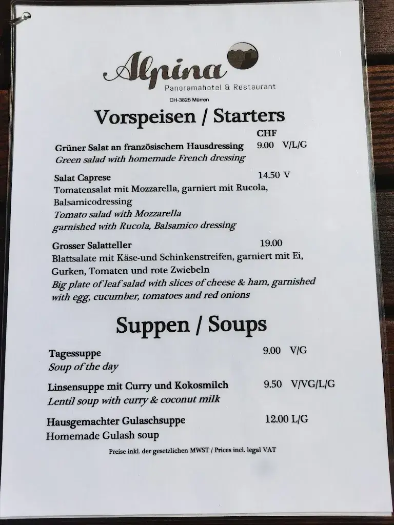 Menu_Alpina Panorama hotel & Restaurant_Mürren_image_2