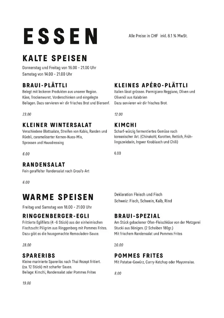 Taproom Braui restaurant à Ringgenberg