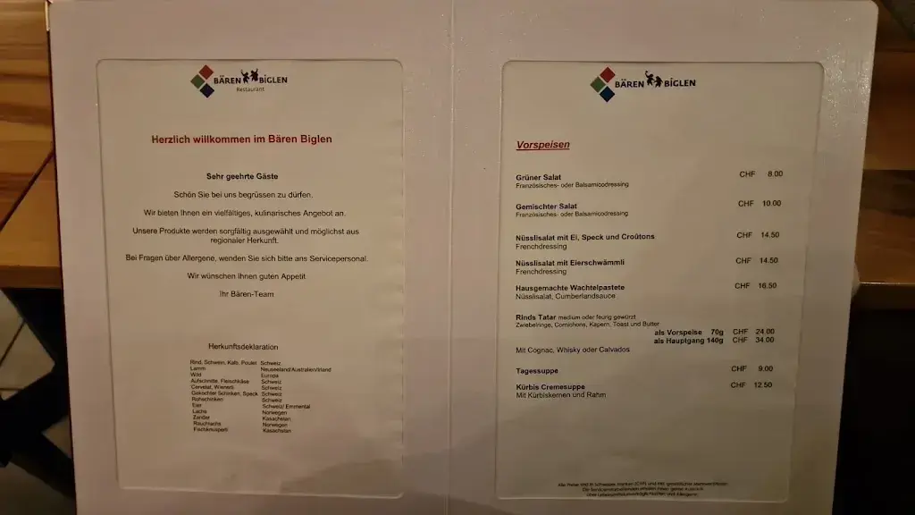 Menu_Restaurant Bären Biglen_Biglen_image_2