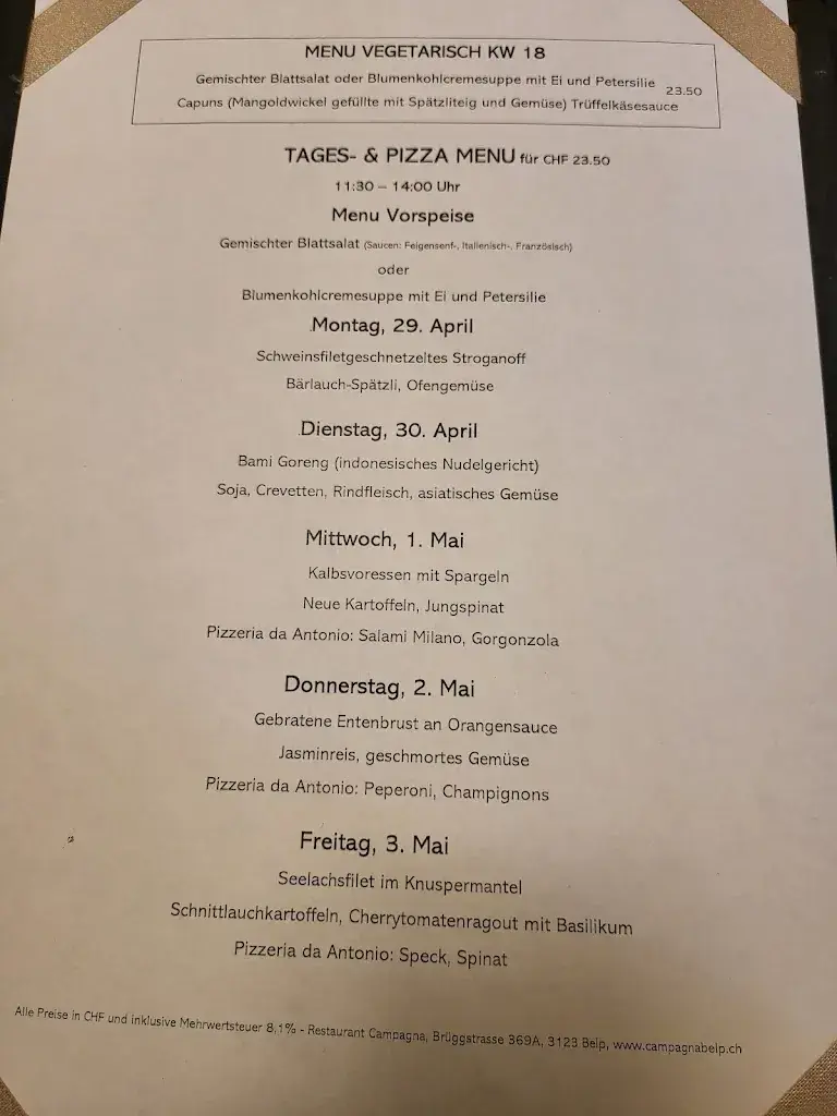 Restaurant Campagna_Belp_menu_image_1