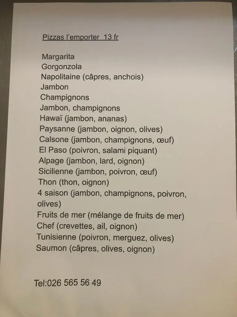 L’Avenir restaurant in Broc