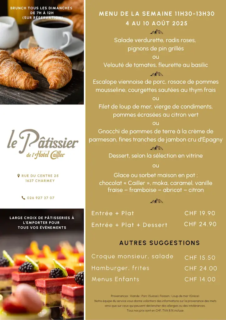 Le Pâtissier de l'Hôtel Cailler_Charmey_menu_image_1