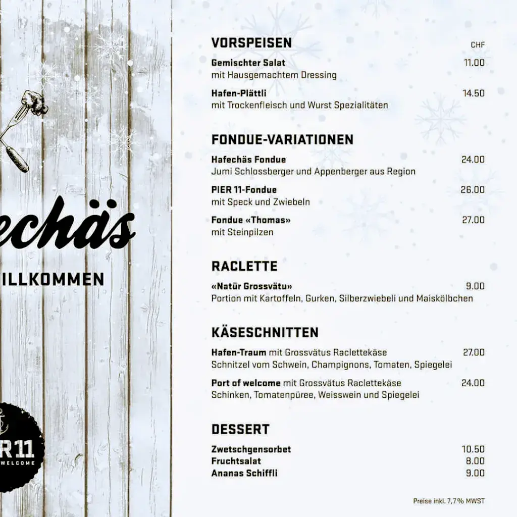 Menu_Restaurant Pier 11_Solothurn_image_1