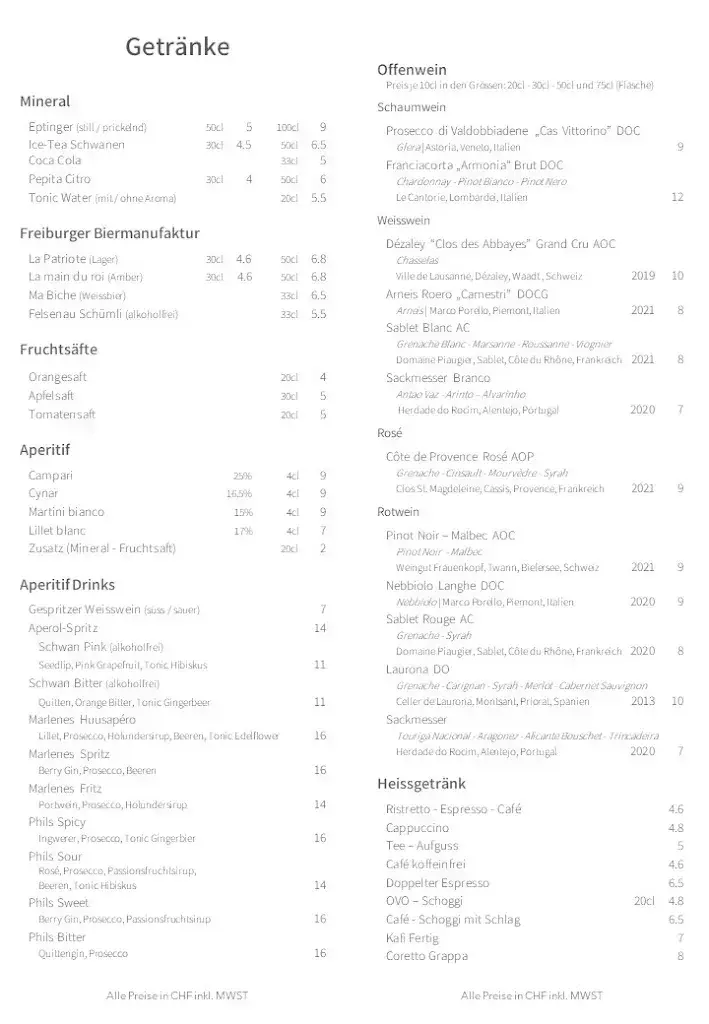 Menu_Phil‘s Schwanen_Kriechenwil_image_1