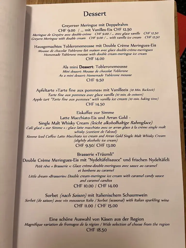 Brasserie zur Simme - chez Marco_Zweisimmen_menu_image_1