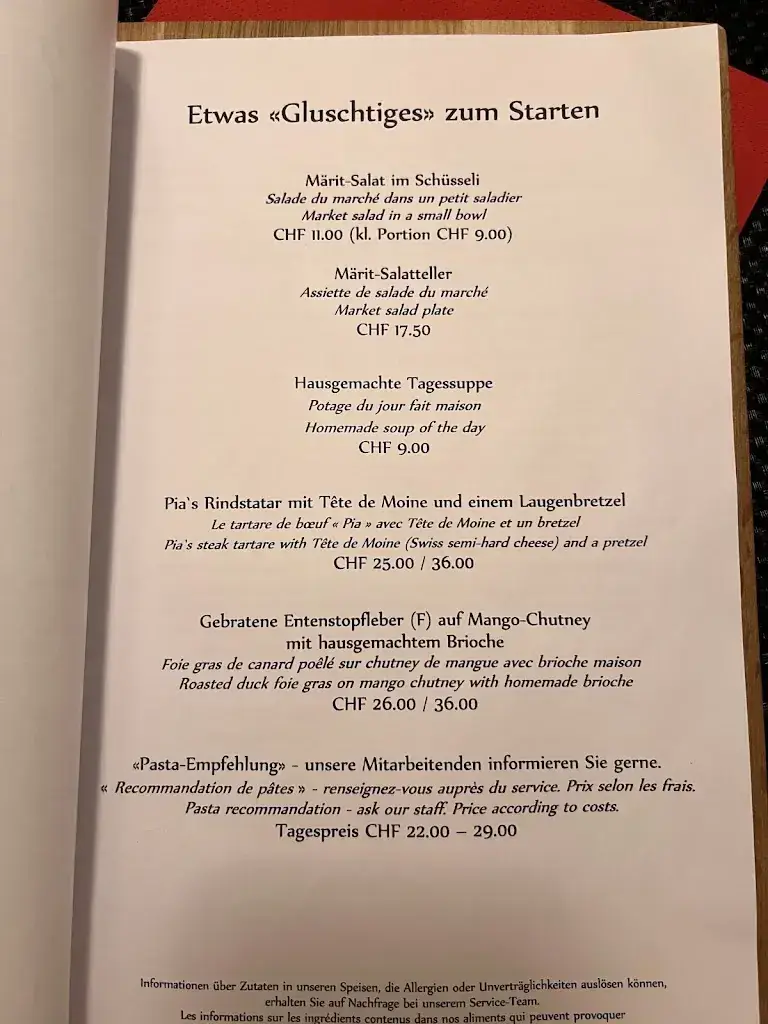 Menü_Brasserie zur Simme - chez Marco_Zweisimmen_Bild_3