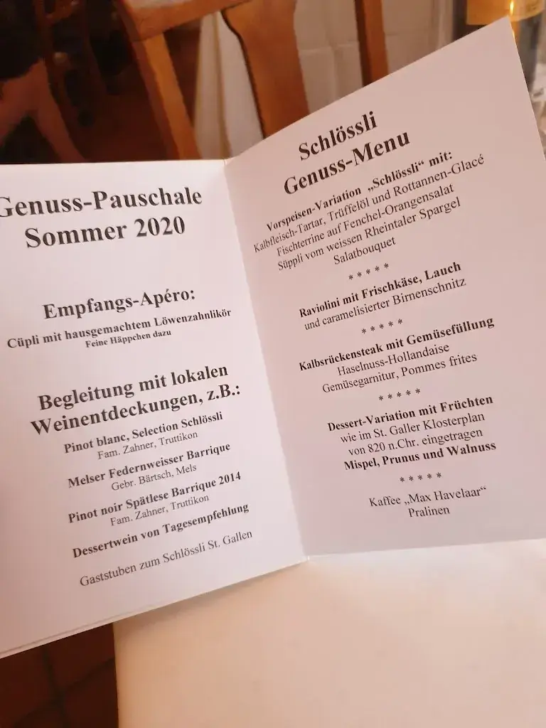 Gaststuben zum Schlössli restaurant à St. Gallen