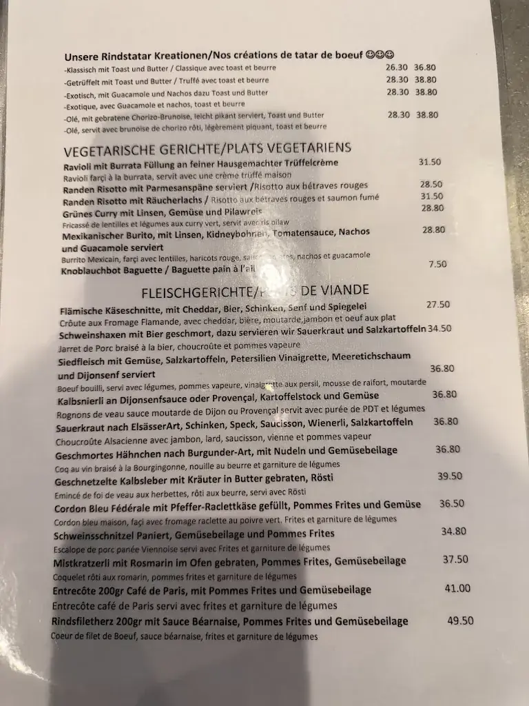 Menu_Brasserie Fédérale_Solothurn_image_4