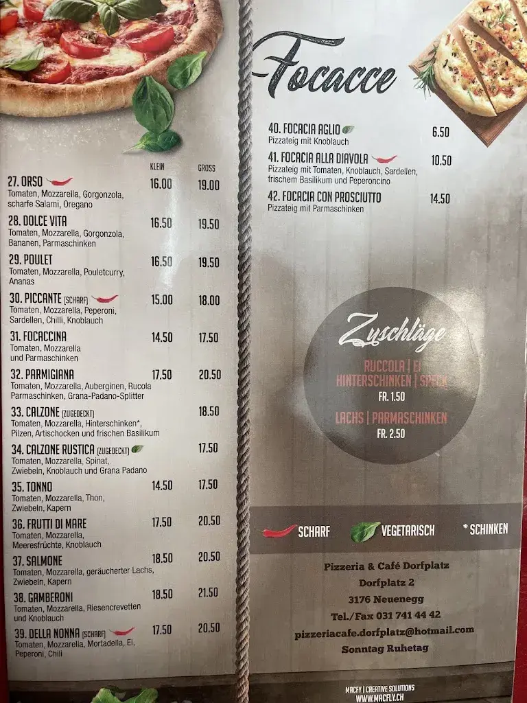 Menu_Pizzeria & Café Dorfplatz_Neuenegg_image_2