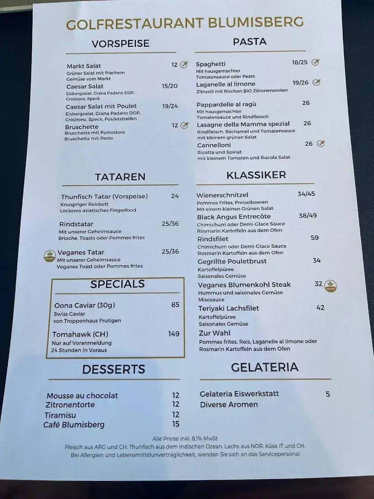 Golfrestaurant Blumisberg Restaurant in Wünnewil-Flamatt