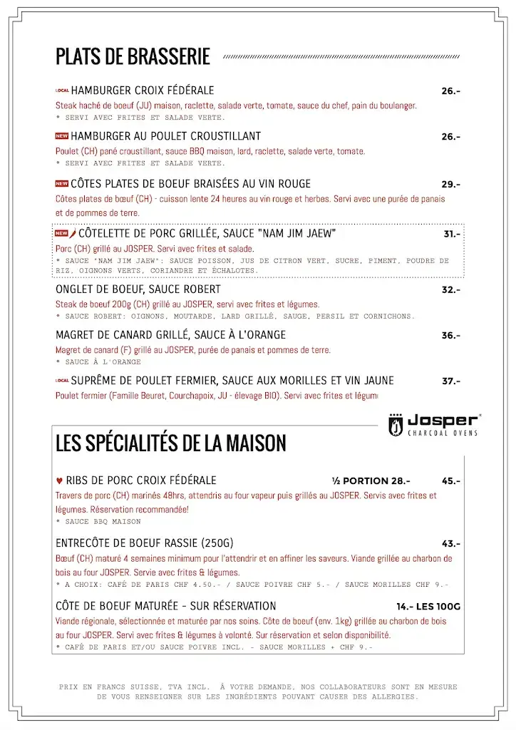 Restaurant Croix Fédérale Corban_Corban_menu_image_1