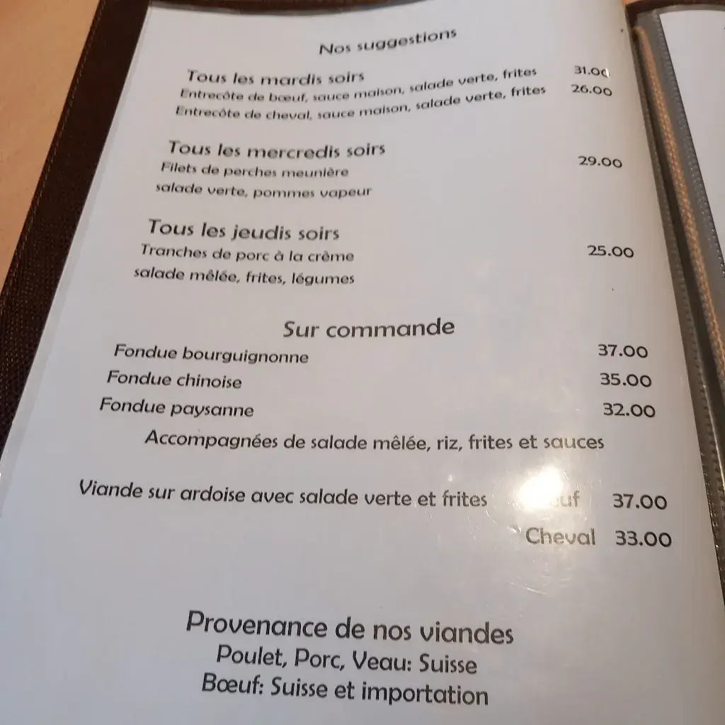 Menu_Restaurant de la Croix Fédérale (Fede)_Courtételle_image_1