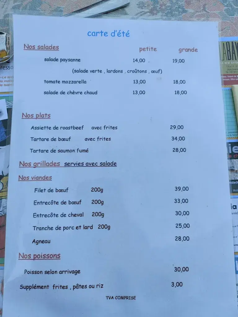 Menu_Hôtel restaurant de la Croix Blanche, Mirsad Turkusic_Bassecourt_image_1