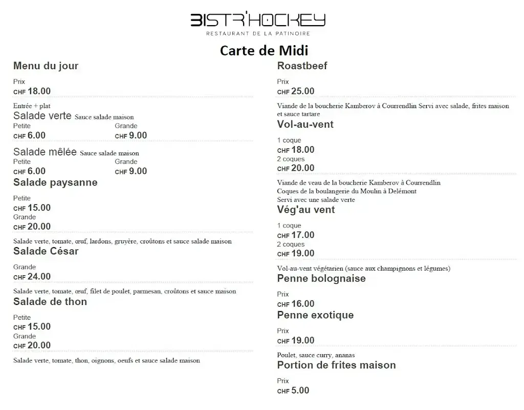 Menu_Bistr'Hockey (restaurant de la patinoire)_Delémont_image_2