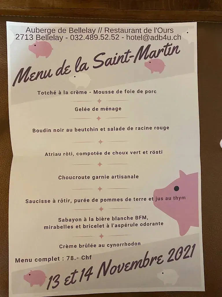 Auberge de Bellelay - Hôtel de l'Ours_Saicourt_menu_image_1