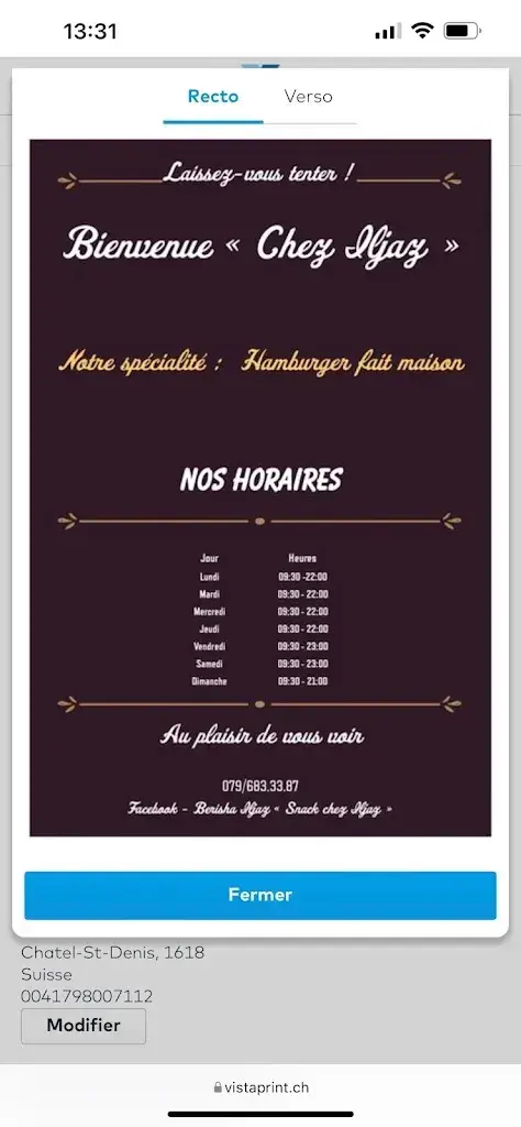 Menu_Chez Iljaz_Châtel-Saint-Denis_image_1