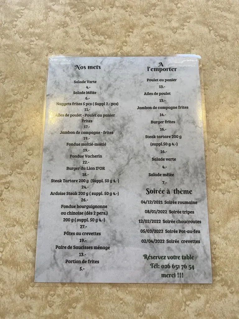 Menu_Restaurant du Lion d'Or_Le Châtelard-près-Romont_image_1