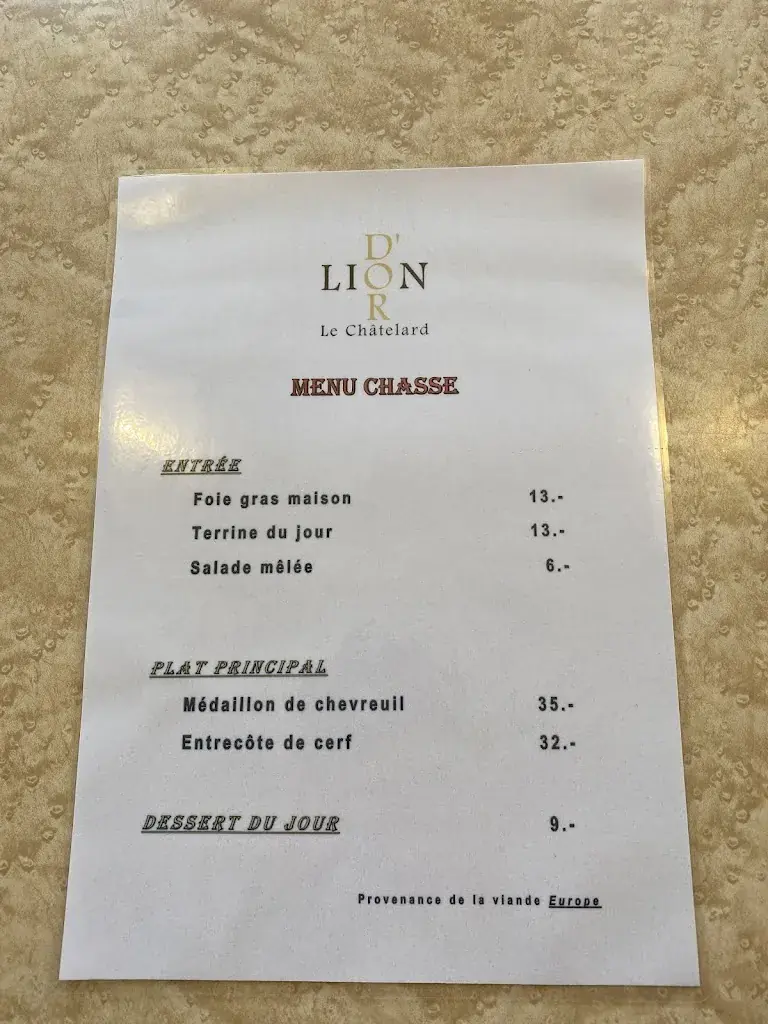 Menu_Restaurant du Lion d'Or_Le Châtelard-près-Romont_image_2