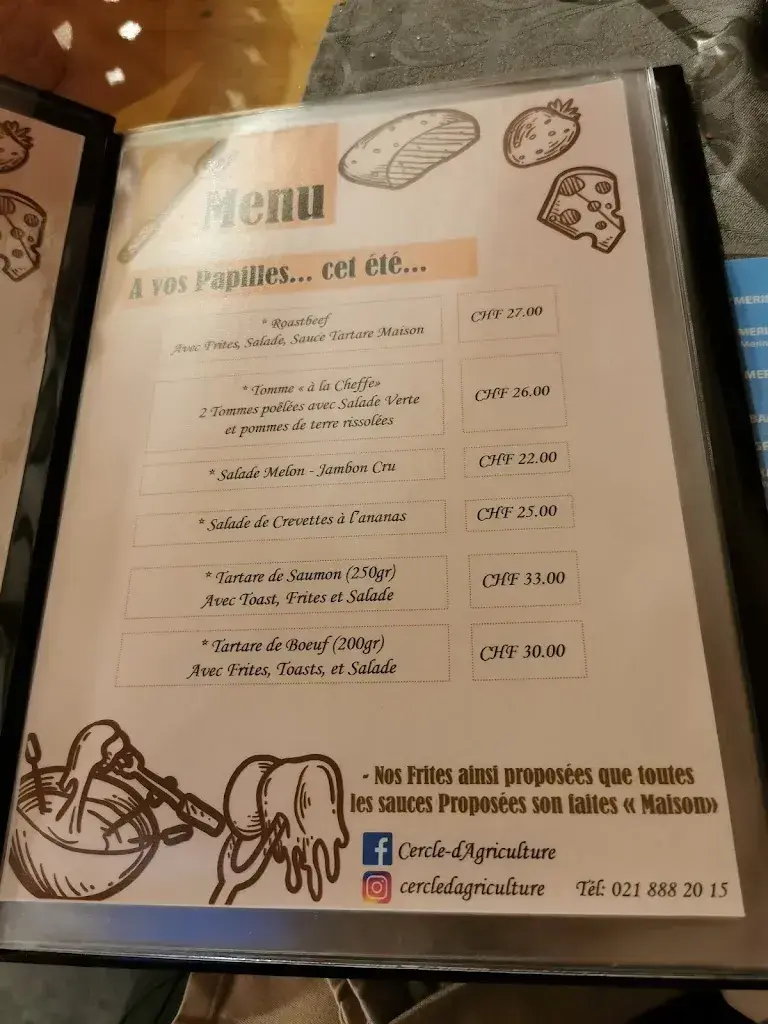 Menu_Cercle d'Agriculture - Restaurant_Châtel-Saint-Denis_image_3
