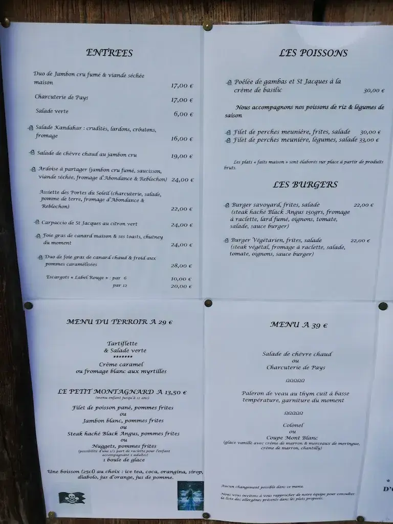 Menu_Restaurant Le Chalet de l'hotel Le Kandahar_France_image_3