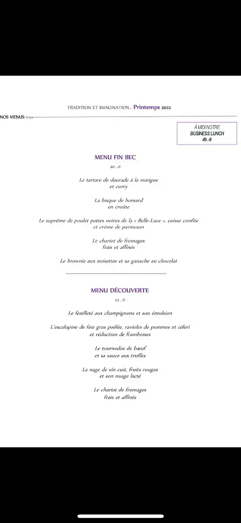 Menu_Buffet de la Gare 1196 Gland_Gland_image_4