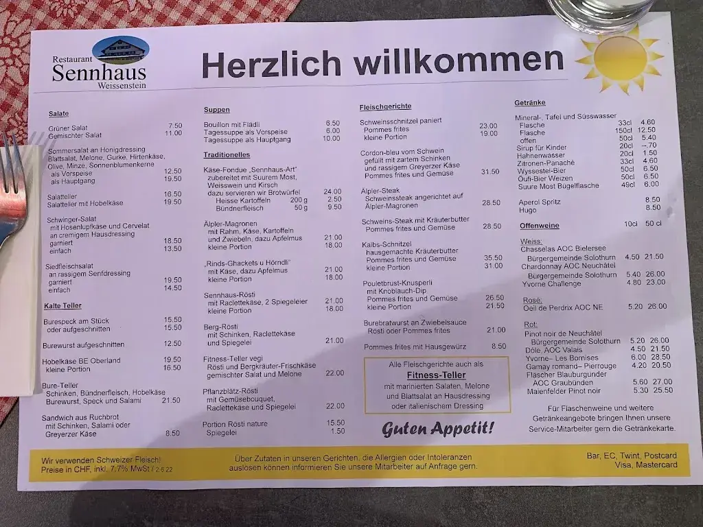 Restaurant Sennhaus restaurant à Weissenstein