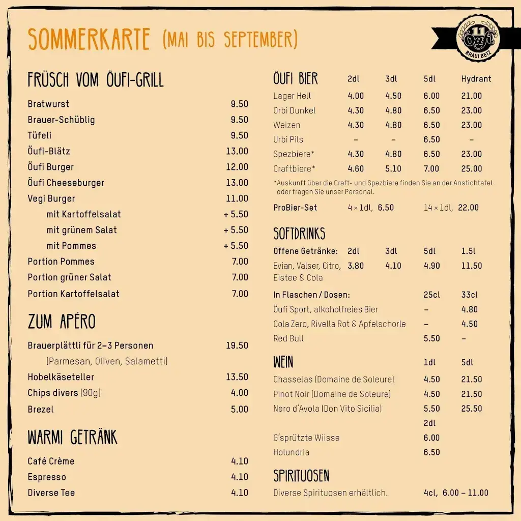Öufi Bier Brauerei & Braui Beiz_Solothurn_menu_image_1