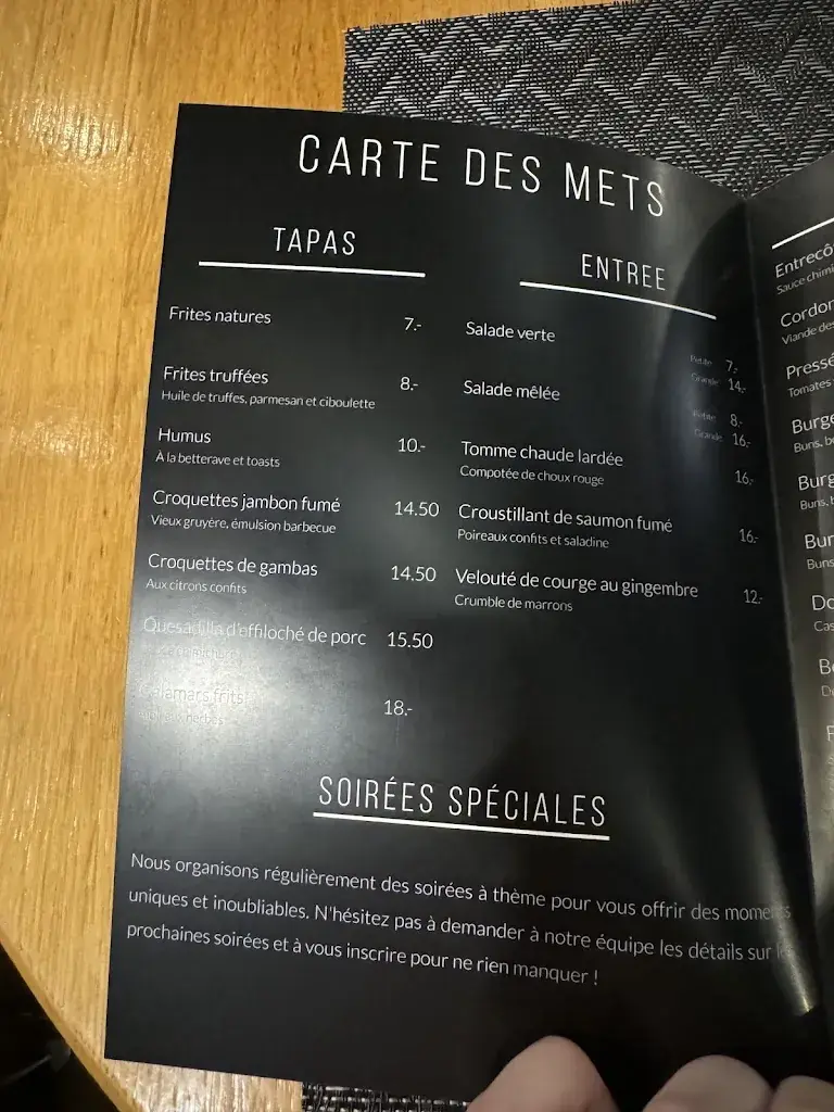 Menu_O'lé Restaurant Lounge_La Neuveville_image_3