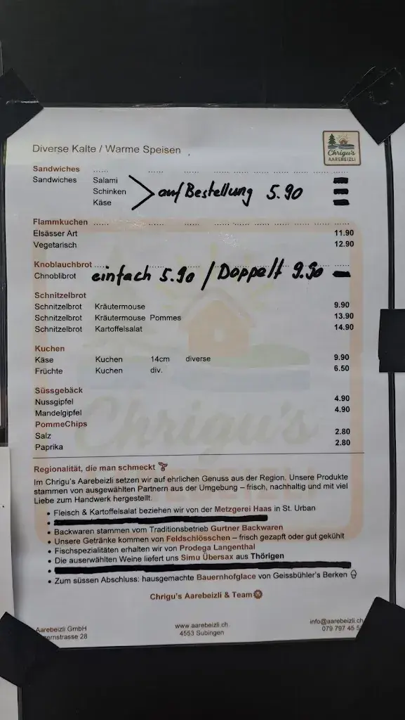 Menu_Chrigu's Aarebeizli Bannwil_Bannwil_image_3