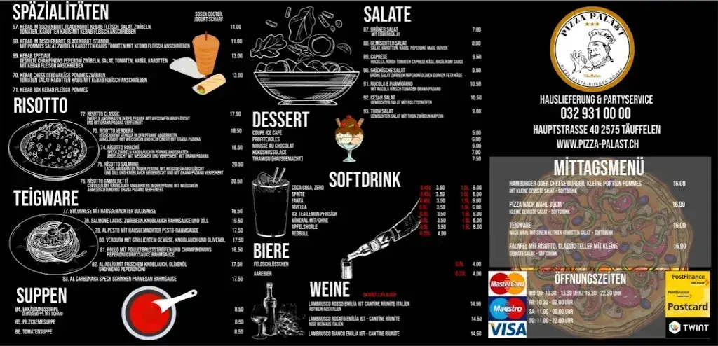 Menu_Pizza Palast_Täuffelen_image_1