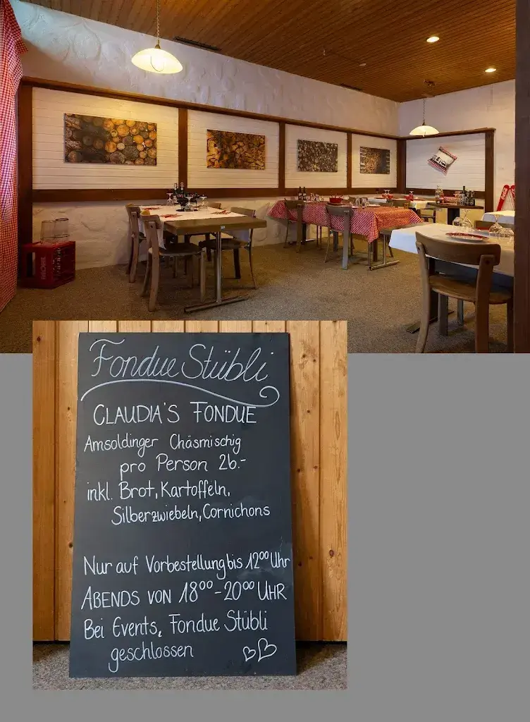 Restaurant mit Fondue Stübli restaurant à Diemtigen