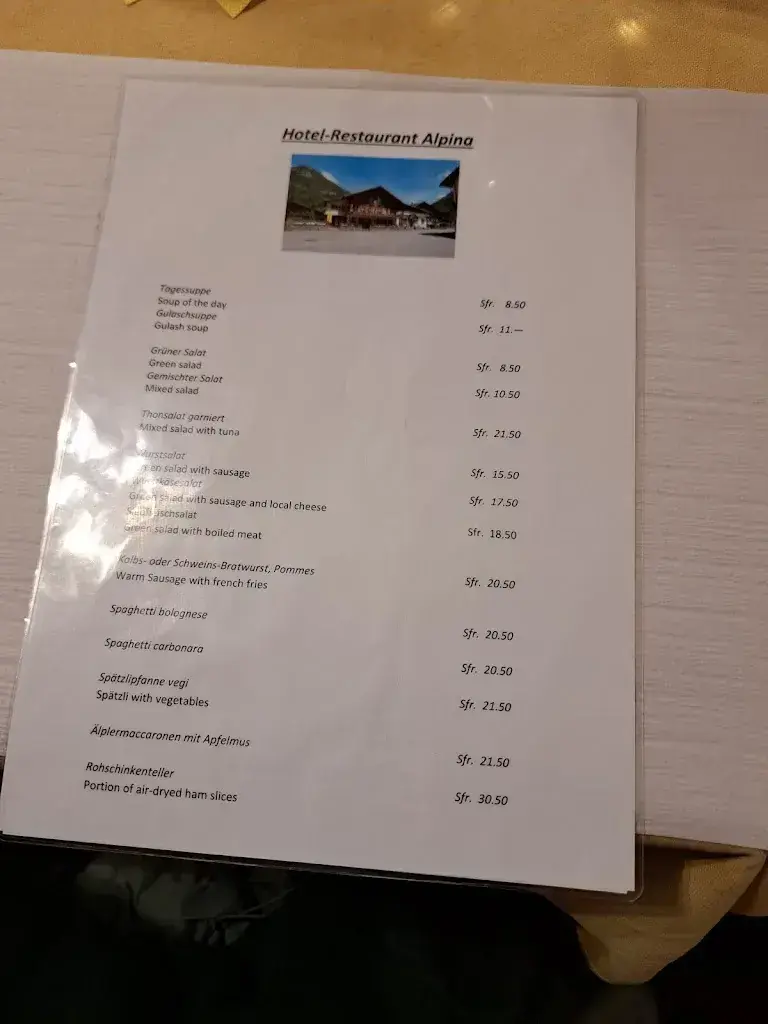 Menu_Hotel Restaurant Alpina_Innertkirchen_image_2