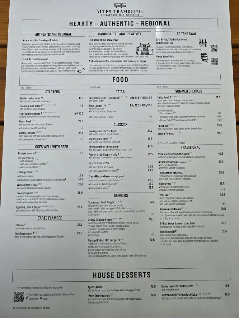 Menu_Altes Tramdepot Brauerei Restaurant_Bern_image_1
