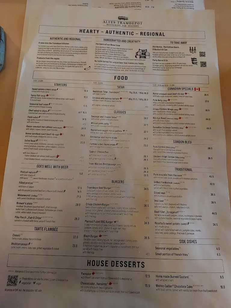 Menu_Altes Tramdepot Brauerei Restaurant_Bern_image_4