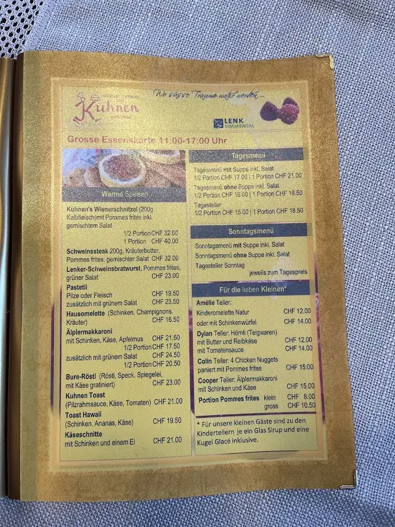 Menu_Bäckerei Konditorei Confiserie Café Kuhnen_Lenk_image_1