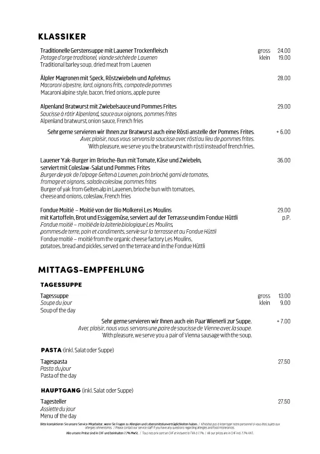 Menu_Restaurant & Sonnenterrasse Alpenland_Lauenen_image_1