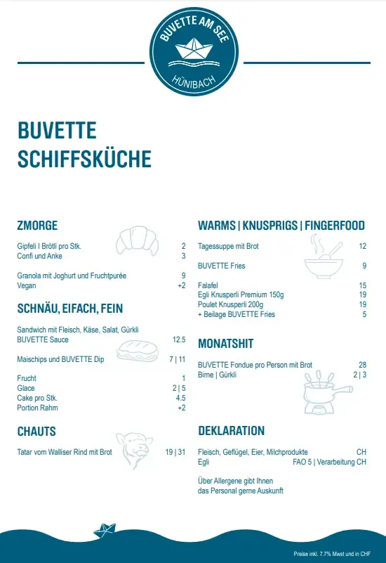 Menu_Buvette am See Hünibach_Hünibach_image_1